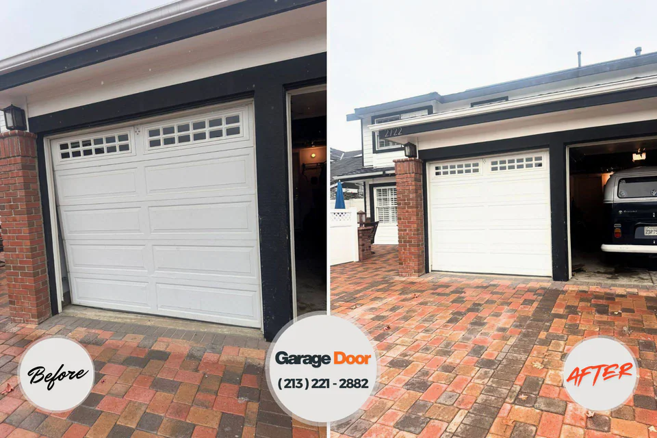 Before and after: garage door repair Highland-on-the-Lake, NY